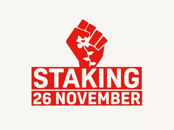 Algemene staking op 26 november