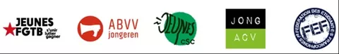 logo's jongerenvakbonden + FEF